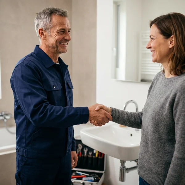 Wasser läuft — Problem gelöst, Prüfprotokoll & Garantie