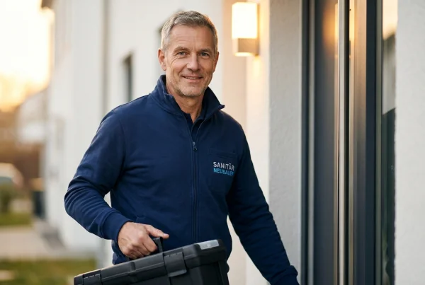 Sanitärmeister im Einsatz vor der Haustür